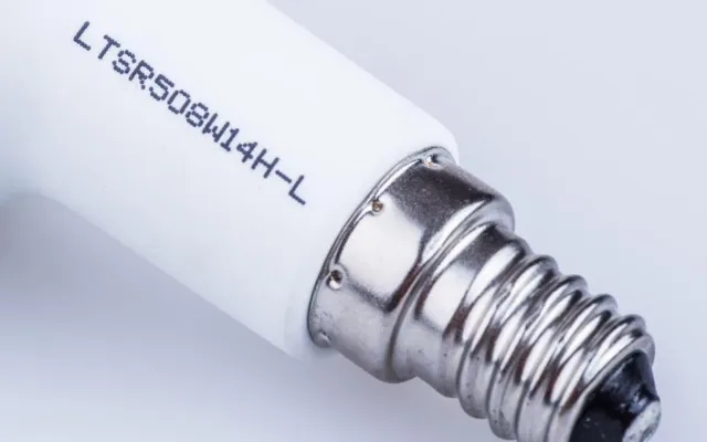 Product code on a lamp base