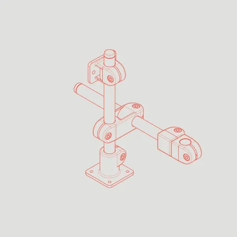 EBS CIJ printhead mounting kit, line drawing