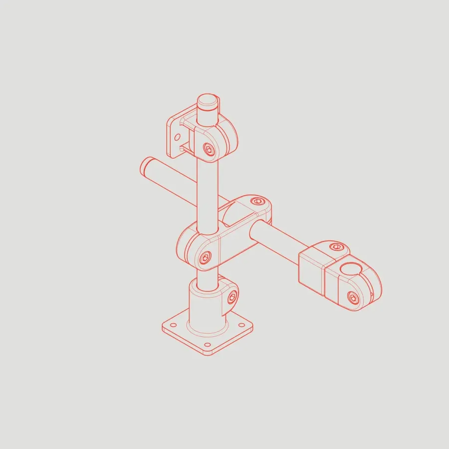 EBS CIJ printhead mounting kit, line drawing