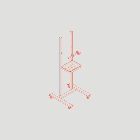 EBS CIJ printer stand, line drawing