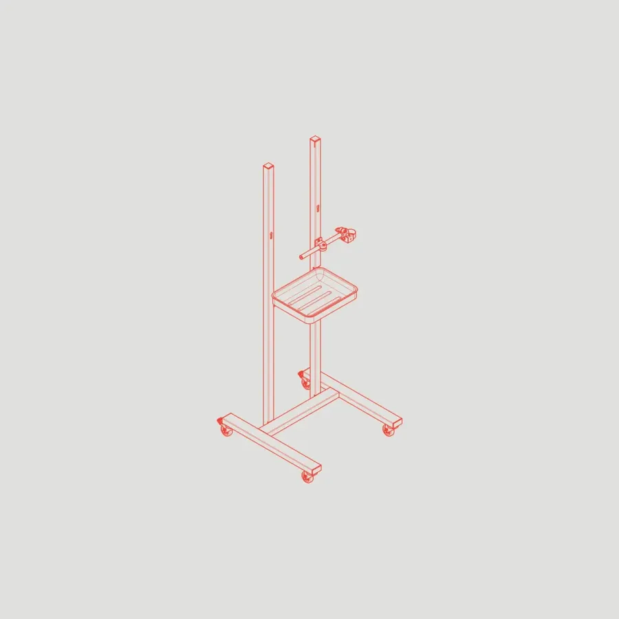 EBS CIJ printer stand, line drawing