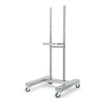 Stainless printer stand on wheels