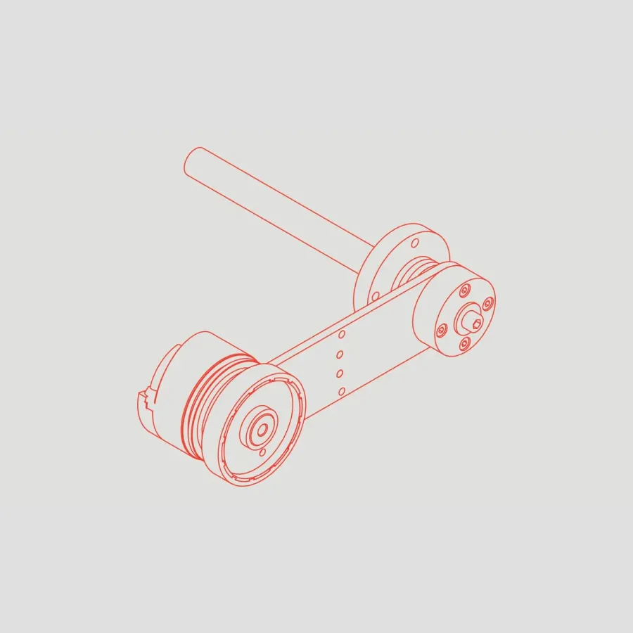 EBS CIJ shaft encoder, line drawing