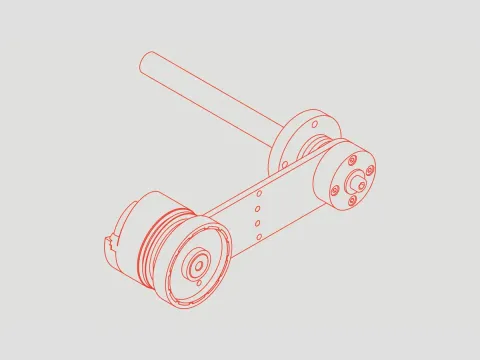 EBS CIJ shaft encoder, line drawing