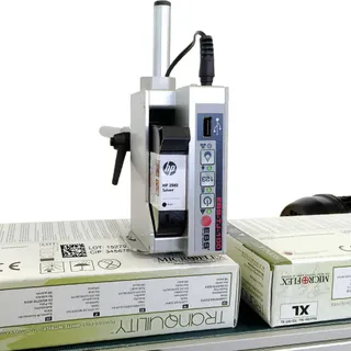 EBS-TJ-100 high-resolution printer with HP cartridge, front view