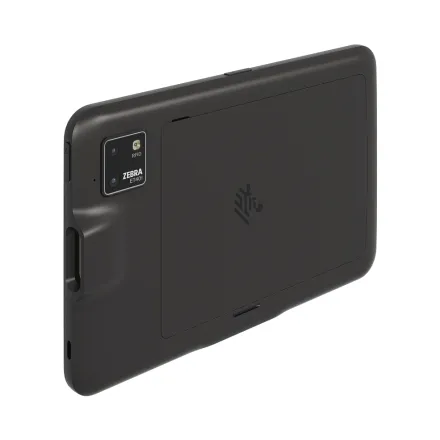 Zebra ET401 rugged tablet, 8-inch model – rear view showing the integrated scan engine