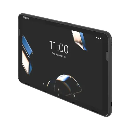 Zebra ET401 rugged tablet, 10.1-inch model – angled view from the left